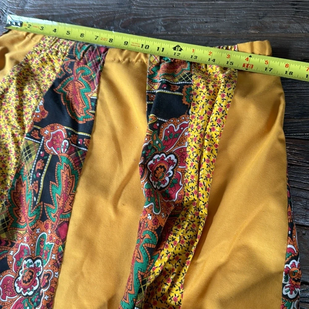Vintage Carefree Fashions quilted patchwork‎ maxi full prairie style skirt Large